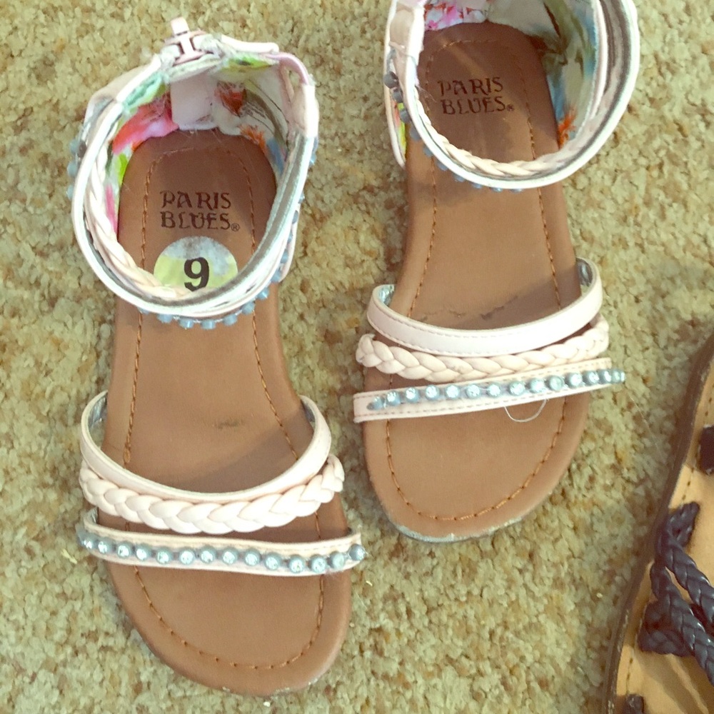 Paris blues toddler girl sandals